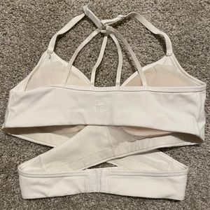 Alphalete White Wrap Bra